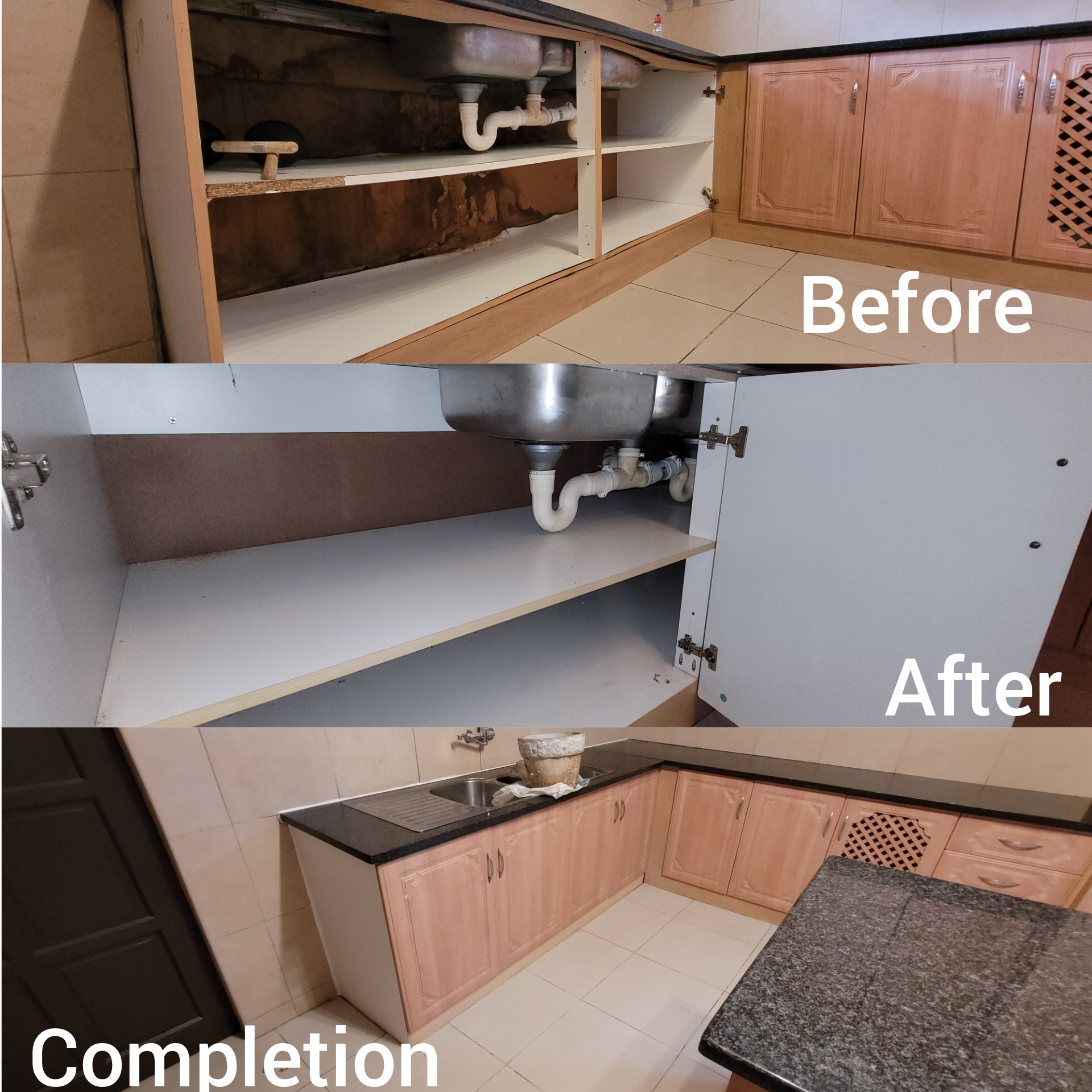 Water damage repairs